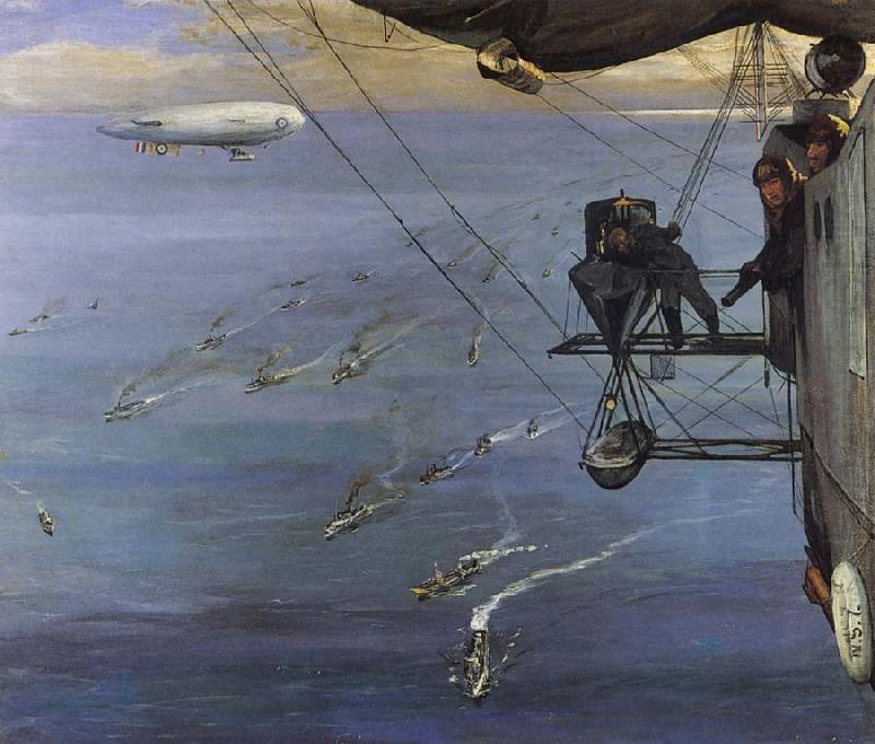 Sir John Lavery A Convoy,North Sea 1918 china oil painting image